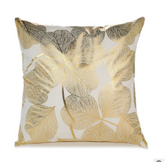 Elegant White, Gold and Black Decorative Pillow Covers
