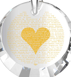 Sterling Silver 925 “I Love You” Necklace Inscribed in (120 Languages)