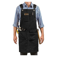 Multi-Pocket Canvas Apron for Work with Logo Printing
