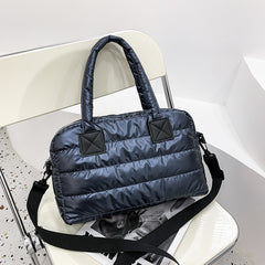 Cotton Puffer Messenger Crossbody