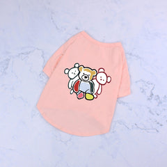 Chao Brand Cute Cotton T-shirt for Pets - Three Bears