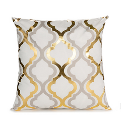 Elegant White, Gold and Black Decorative Pillow Covers