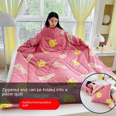 Multi-functional Sleeved Quilt for Students in Dorms