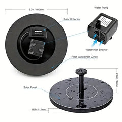 1.5W Solar Fountain Pump Kit with 6 Nozzles