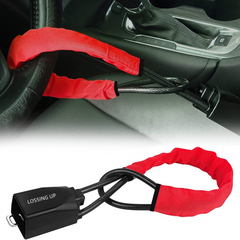 Universal Car Steering Wheel Lock with Steel Cable (Best Seller)