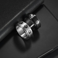 Stainless Steel Turning Decompression Gossip Ring for All (Yen Yang)