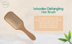 Bamboo Wooden Detangling Hair Brush